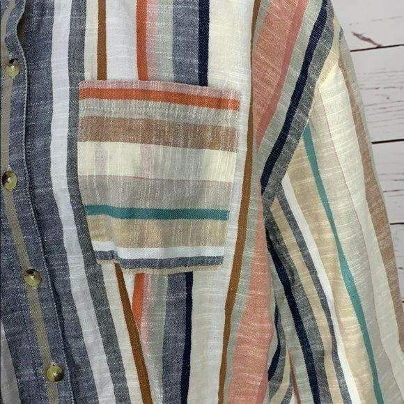 Unique Spectrum Striped‎ Button Down Size XL Shirt - Picture 7 of 9